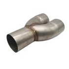 2-1 Stainless Steel 304 Exhaust Merge Collector 3  Dual Inlet To 3  Outlet