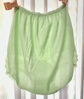Vtg 50s Regent Dbl Nylon Gusset Mint Green Mushroom Granny Lace Panties Sz 7