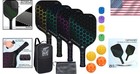 Usapa Approved Pickleball Paddles Set Of 4 Or 2 - Lightweight Fiberglass Rackets