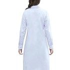 Women Men Unisex Long Sleeve White Lab Coat Notched Lapel Collar Button Down