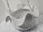 An Absolutely Beautiful Wicker Wavy Ruffles Basket With Handle 15   X 18  X 27 