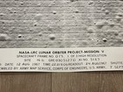 1960   s Original Nasa Rare Photograph Moon 1967 Lunar Orbiter V Taruntius Poster