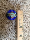 Vintage Sterling Silver 925 Enamel Pill Box Trinket Blue Owl Floral Nld Flaw