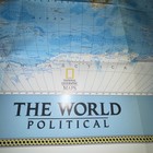 1998 National Geographic World Political Map Large Vintage Educational Wall Map