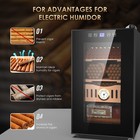 26l Electric Humidor Cigar Cooler 200 Capacity Spanish Cedar Storage Shelf