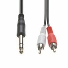 15ft 1 4   6 35mm  Stereo Male To 2-rca L r Male Plug Dj Guitar Cable Audio Cord
