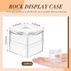 10 Pack Rock Display Case Clear Rock Collection Boxes Storage 2 5 X Magnifyin   