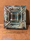 6   x6    Hand Painted  Framed Antique Ceiling Tin Tile  Architectural Salvage  5