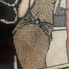Vtg The New Yorker Art Deco Wall Art In Needlepoint Embroidered Glam Mcm Retro