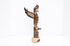 Alaska Black Diamond Totem Pole Signed Ray Moore Alaskan The Legend Carved 14 