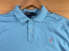 Vtg  90s Y2k Lauren Polo Men   s Xl Custom Fit Aqua Made In Sri Lanka