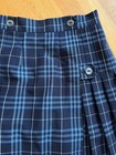 Girls Wrap Around Kilt Uniform Skirt Sz 12 Royal   Powder Blue Plaid Flynn Ohara