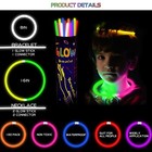 Yellow Glow Sticks Bulk Light Up Bracelet Glow Necklaces With Connectors 50ct   