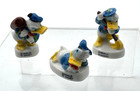 Vintage Porcelain Disney Donald Duck Miniature Figurines  1-1 8    Lot Of 3