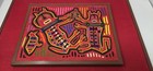 Vintage Panama Kuna Mola Folk Art Textile Nicely Framed 23  X 19 