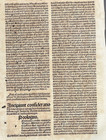 1489 Johannes Gerson Opera Incunabula Leaf Antique Latin Manuscript Document