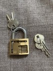 Federal 40 Lock Brass Padlock W  2 Keys Cut Away Lock New     