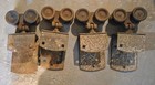 4   vintage Antique Heavy-duty Sliding Barn Door Roller Hangers Trolley 
