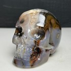 Natural Crystal  Specimen agate Crystal   Hand-carved Skull stone Statue gift nm