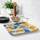 Ikea Palpfjaril Serving Tray  Multicolor Trees snakes 13  X 13  - New