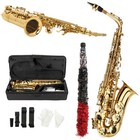 Ktaxon  Beginner Student Super Sound Paint Gold Eb Alto Saxophone Sax W case