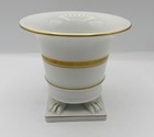 Vintage Herend White Porcelain Claw Foot Urn Gold Bands 4 