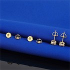 2 Pairs 14k Gold   925 Sterling Silver Screw Earring Backs Replacements - Secure