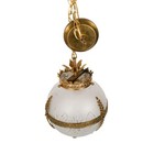 French Crystal And Brass Pendant Ceiling Light