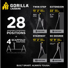 22 Ft  Reach Aluminum Multi-position Ladder W  Project Bucket  Tool Hangers  300