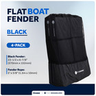 Boat Fender  4-pack Boat Bumpers  Black Contour Fender 24  X 6-7 8  X 2-1 2 