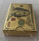 Gold Foil  100 Dollar Bill Themed Playing Cards New Sealed