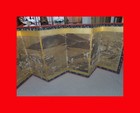 Antique Japanese Folding Screen Byobu Six Panel Child Motif Painting Art Used