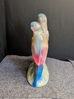 Vintage Spaulding Parakeets Birds Figural Figurine On Branch Budgies Birds