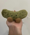 Jellycat-amusable Green Sour Pickle Plush Keychain Soft Stuffed Toy-gift Nwt bag
