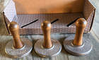 Nordic Ware Geo Cookie Stamps Set Of 3 Aluminum Wood Handles Made In Usa