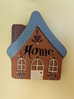 Vintage Wooden Home Wall Plaque House Hearts On String 90s Cottagecore Granny