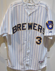2013 Milwaukee Brewers Yuniesky  Betancourt Game Used Worn Mlb Jersey Size 46