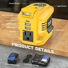 Power Inverter 200w Portable Power Station Generator For Dewalt 20v battery Inve