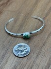 Navajo Handmade Sterling Silver Sonoran Gold Turquoise Stacker Cuff Bracelet