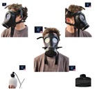 Safeguardian Israeli Gas Mask With Premium 40mm Filter And 36oz Bottle  38 hose