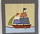 Nojo Ahoy Mate 2 Piece Wall Hanging Set pot Holders Nautical Theme Pre-owned 