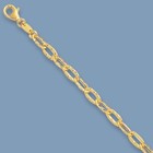 Hammered Oval Link Anklet Ankle Bracelet Lobster Clasp Real 14k Yellow Gold 