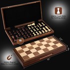 Chess Set Board Games For Adults  Handmade Walnut Wooden 15  2 Extra Queens Fold