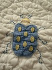 Vintage Pottery Barn Kids Crib Quilt Bugs Ladybugs Blanket Gingham Embroidered 
