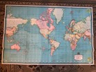 Vintage Hammond s International Map Of The World-good Condition- 1