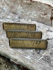 Lot Of 3 Vintage 1950s Hardware Store 3  Shelf Price Tag Clips Original Writing
