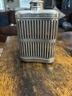 Caged Glass Flask Metal Chrome 1920 s Prohibition Era Screw On Lid Vintage