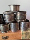        Lot Of 20 Antique Napkin Rings Silver-plated Ornate Engraved Victorian Floral