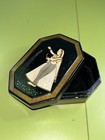 Rare Vintage Russian Handpainted Lacquered Paper Mache Box Watering The Garden