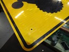 Vintage Original Retired Tractor Crossing  Sign Highway Road Sign Traffic 41 